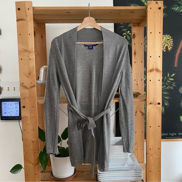 Vineyard Vines Gray Wool Cashmere Cardigan Sweater.XS - Picture 2 of 13